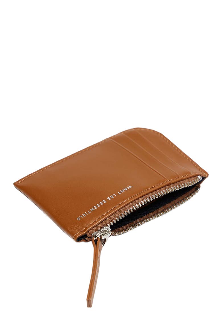 Arch Smooth Leather Cardholder, Alternate, color, Cuero