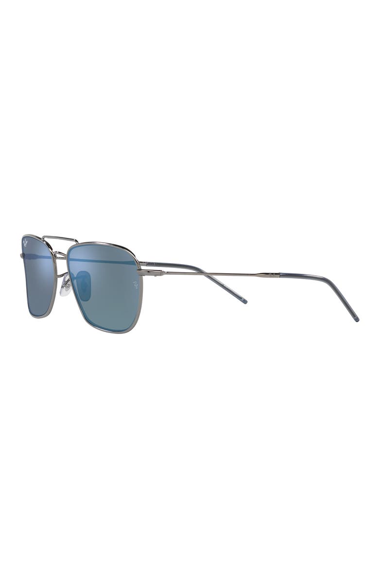 Caravan Reverse 58mm Square Sunglasses, Main, color, GUNMETAL