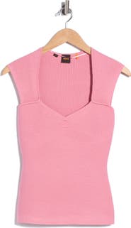 BOSS Fobertino Ribbed Square Neck Top