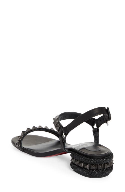 Christian Louboutin Pyrasand 30 Leather Sandals In Black