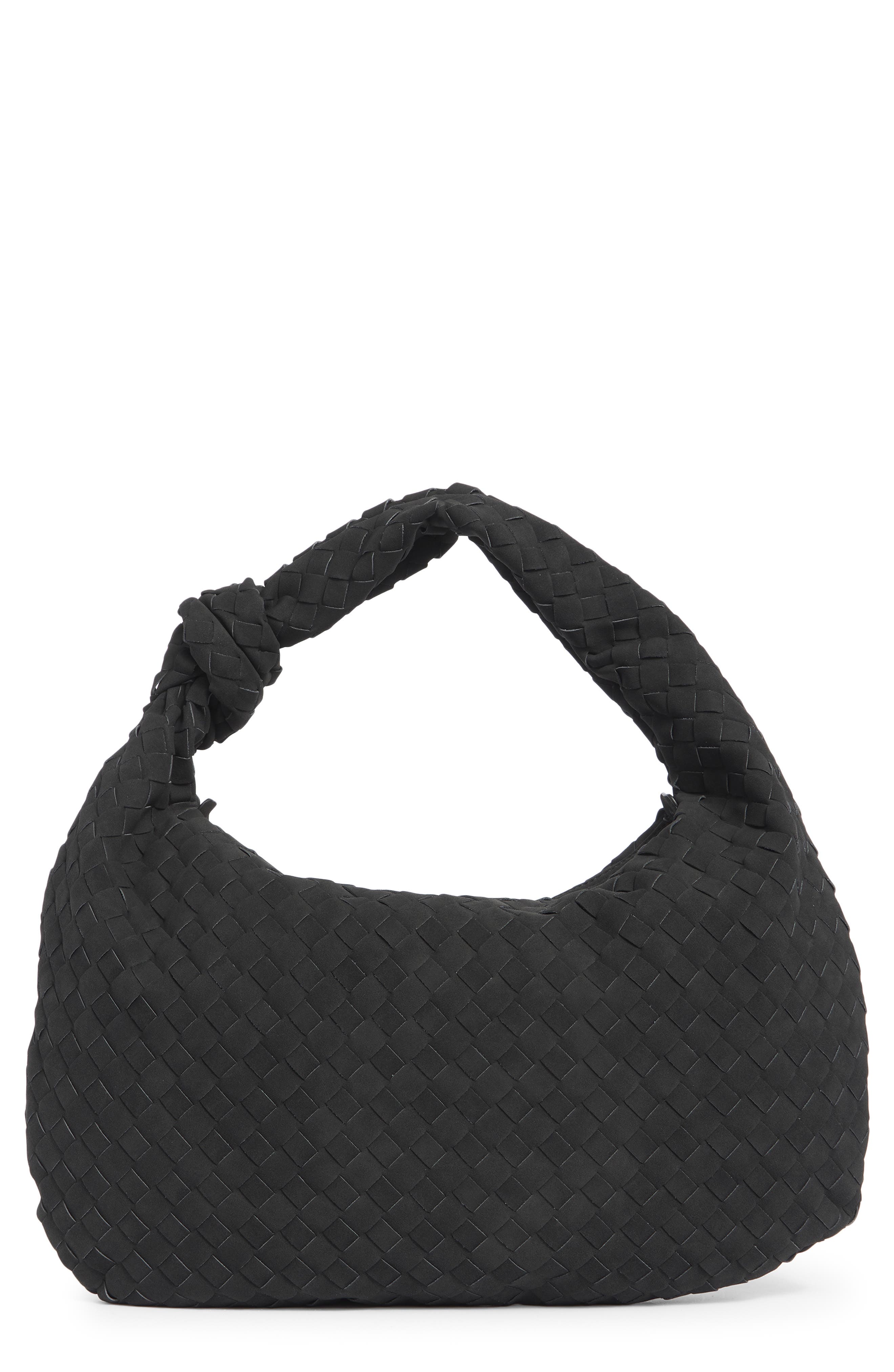 URBAN EXPRESSIONS HANDBAGS Woven Faux Suede Hobo Shoulder Bag