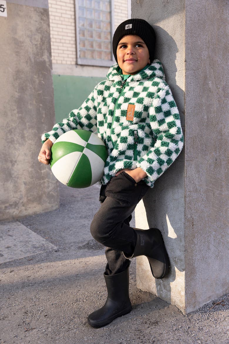 Reversible Fleece Hooded Zip Pocket Mid-Season Jacket, Alternate, color, Forest Green