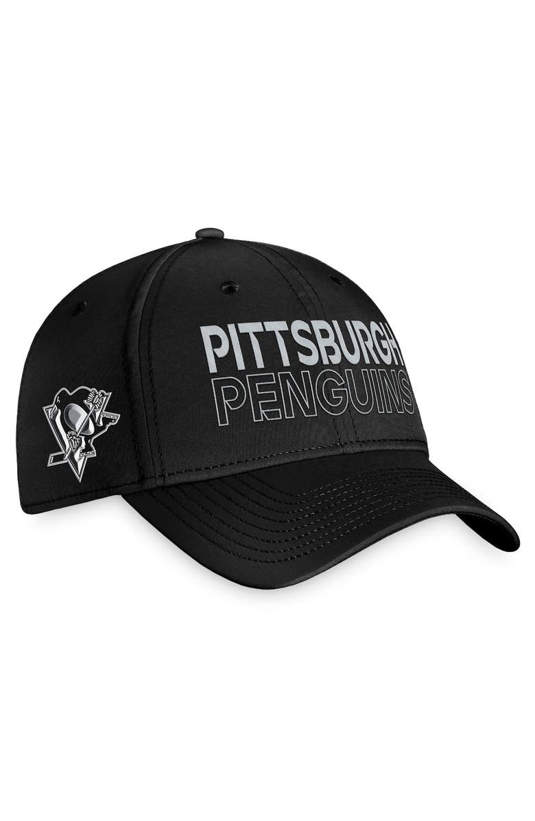 FANATICS Men's Fanatics Branded  Black Pittsburgh Penguins Authentic Pro Road Flex Hat, Alternate, color, 
