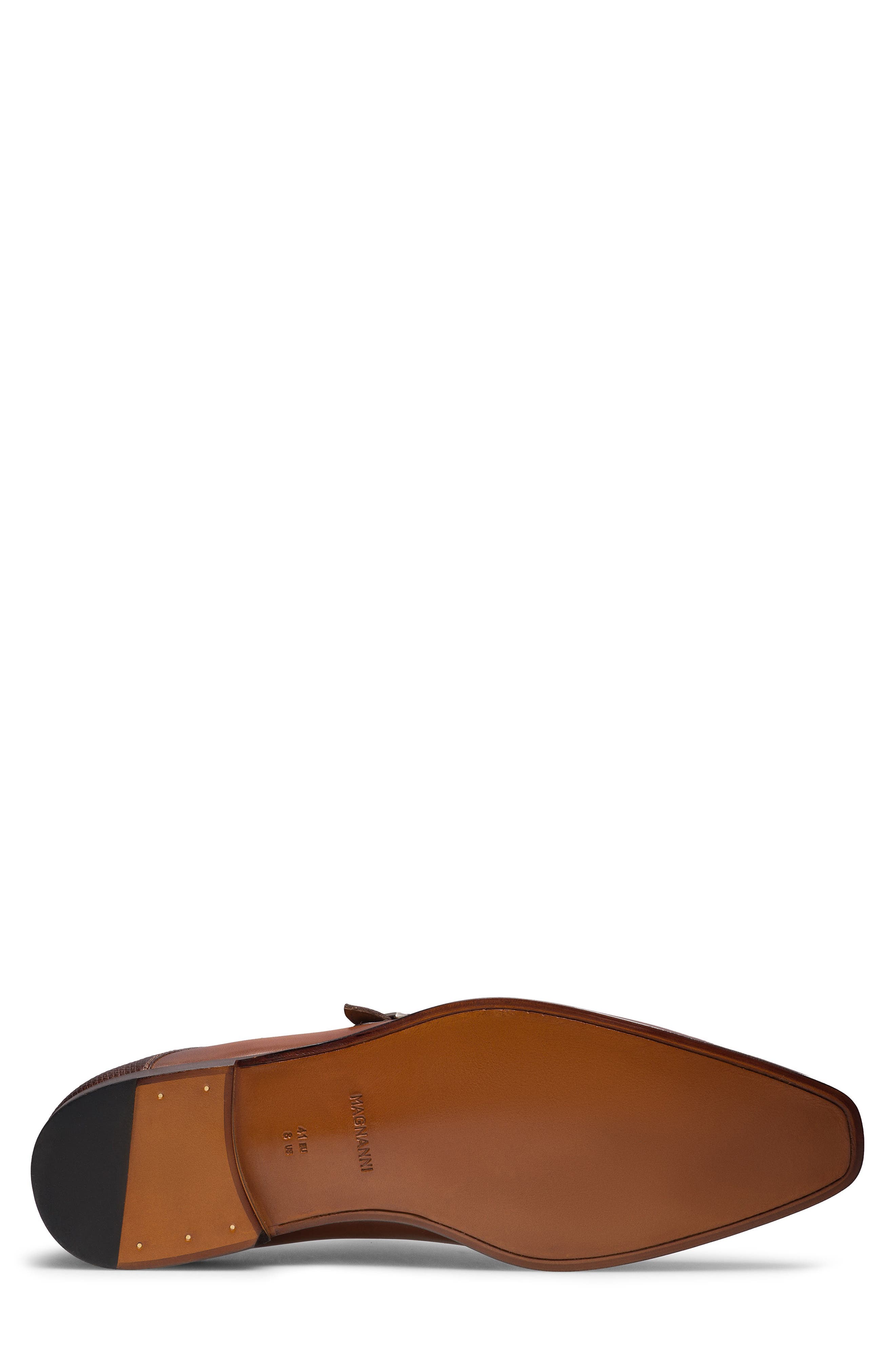 Dacian Two Buckle Monk Shoe, Alternate, color, CUERO / MID-BROWN