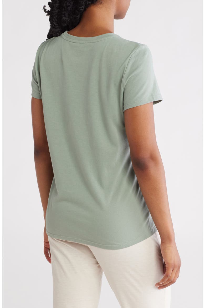 Embroidered Logo Crew T-Shirt, Alternate, color, LILY PAD