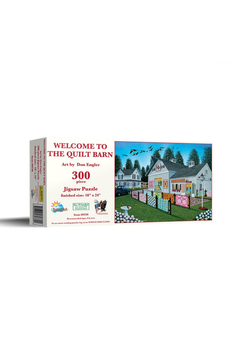 Sunsout Welcome to the Quilt Barn 300 piece Jigsaw Puzzle for Adults, Main, color, Multicolor