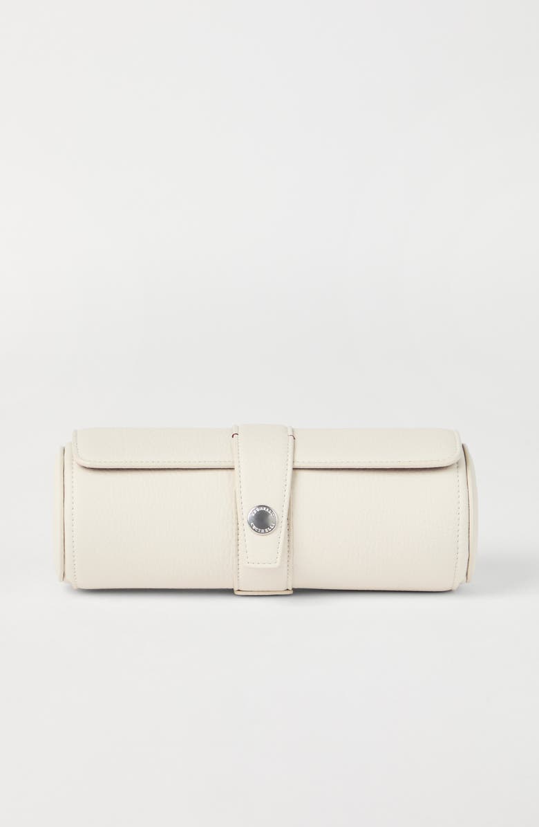 Brunello Cucinelli Calfskin watch case, Alternate, color, Ivory