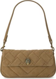 Kurt Geiger London Pickle Quilted Suede Shoulder Bag