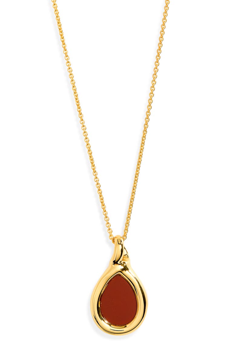 Ochre Gemstone Chain Necklace, Main, color, 18K GOLD VERMEIL