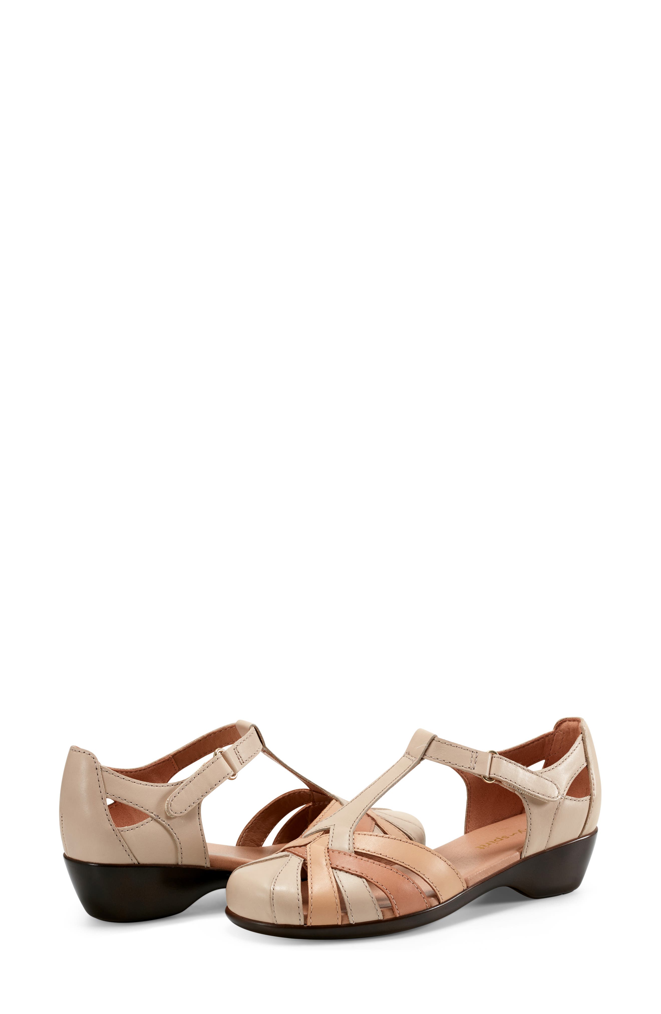 Darlyn T-Strap Pump, Alternate, color, IVORY MULTI