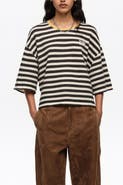 Bimba y Lola Striped Boxy Cotton T-Shirt