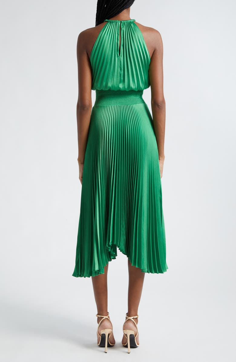 A.L.C. Renzo II Pleated Sleeveless Midi Dress, Alternate, color, Basil