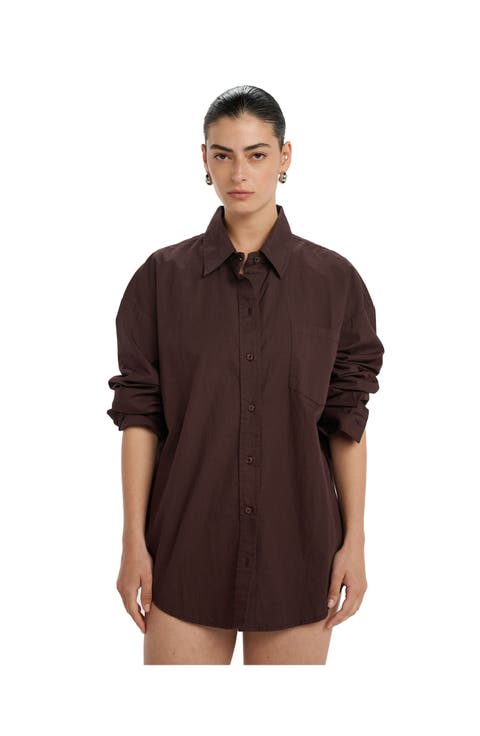 Resort Frank Button Down Shirt Cover-Up