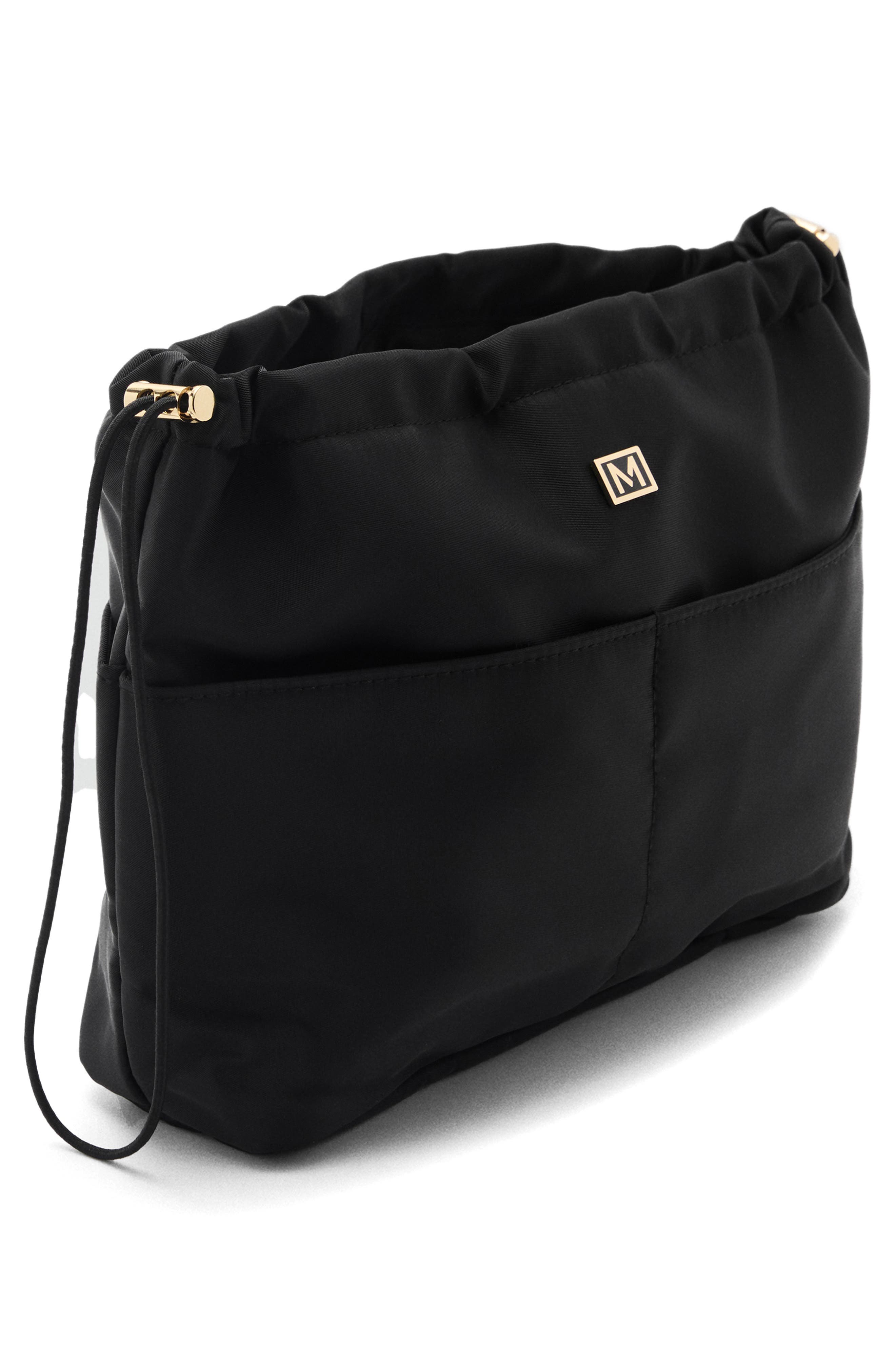 MANGO Nylon Toiletry Bag, Alternate, color, Black