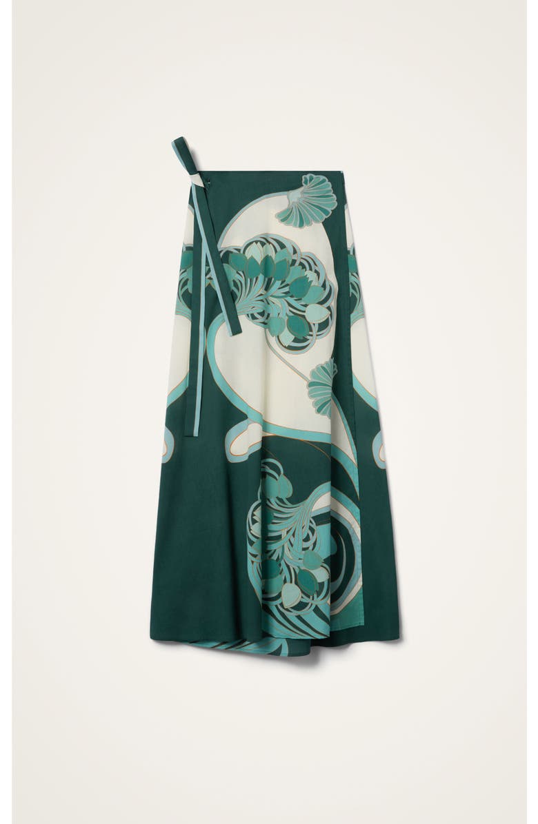 La DoubleJ Sarong Skirt, Alternate, color, Blooming Tulip Placée Menta