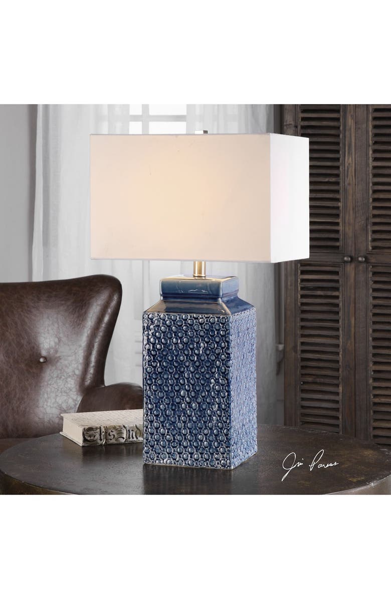 Uttermost Sapphire Glazed Ceramic Table Lamp, Alternate, color,