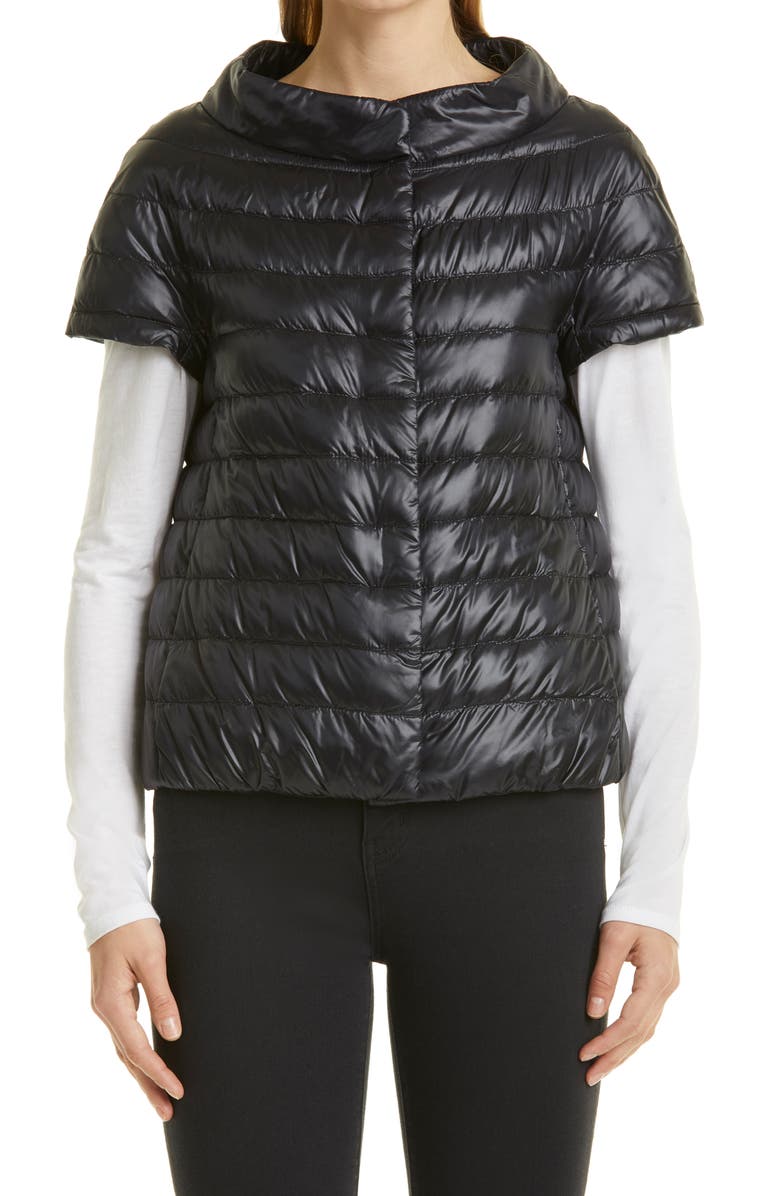Herno Emilia Cap Sleeve Quilted Down Jacket, Main, color,