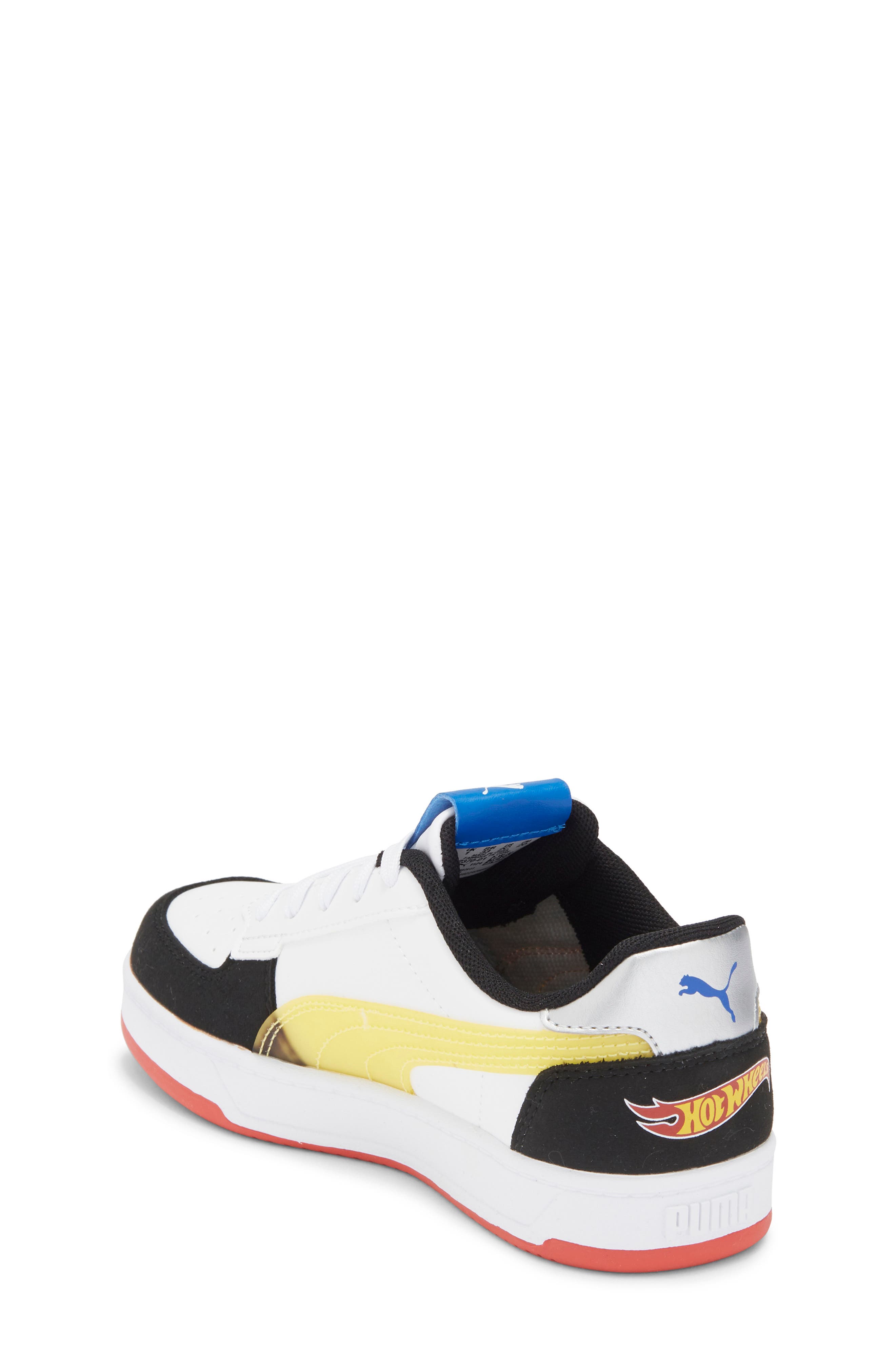 PUMA x Hot Wheels Kids' Caven 2.0 Sneaker, Alternate, color, Puma Black/ Red Fire/ White