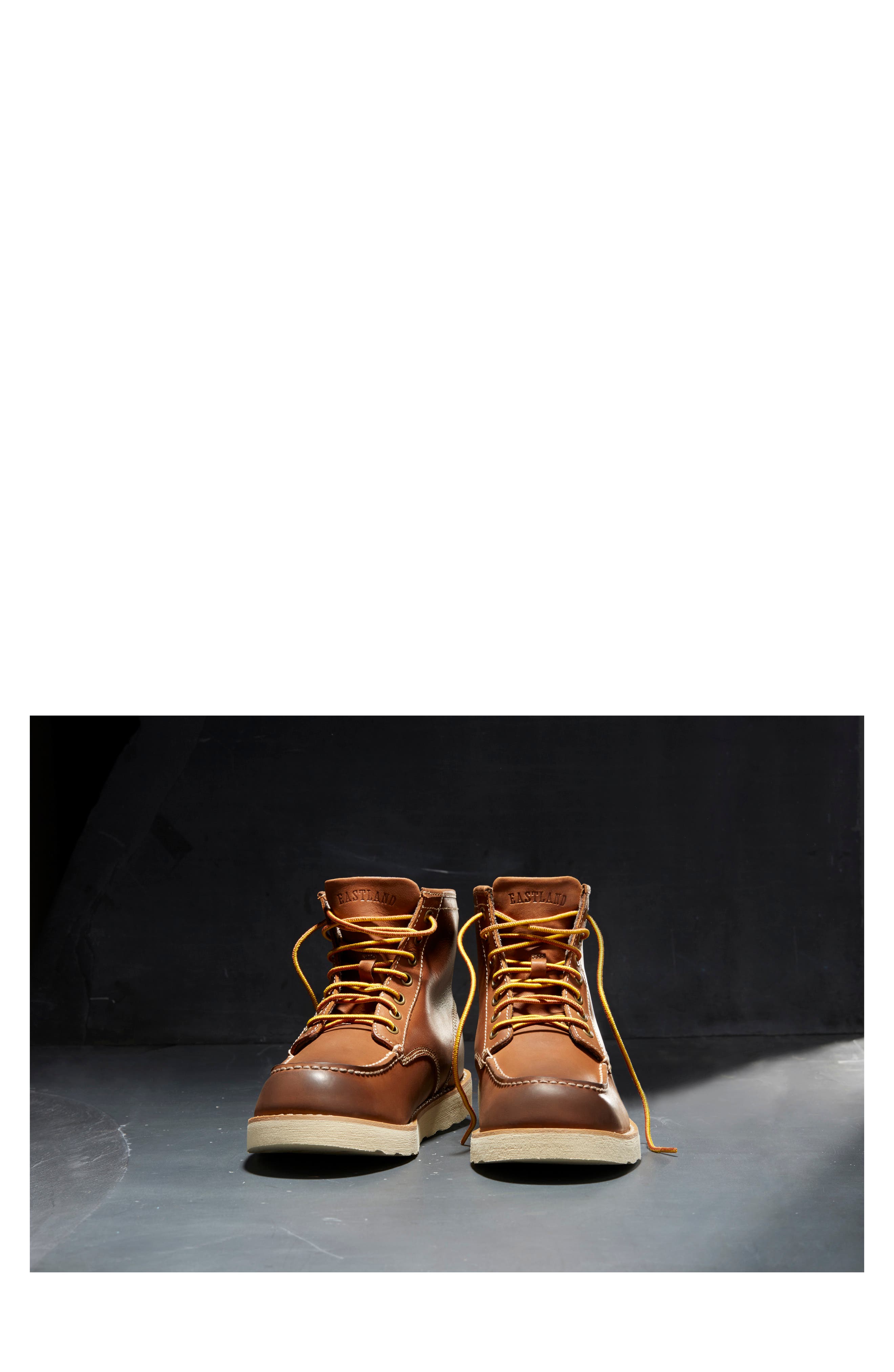 'Lumber Up' Moc Toe Boot, Alternate, color, PEANUT