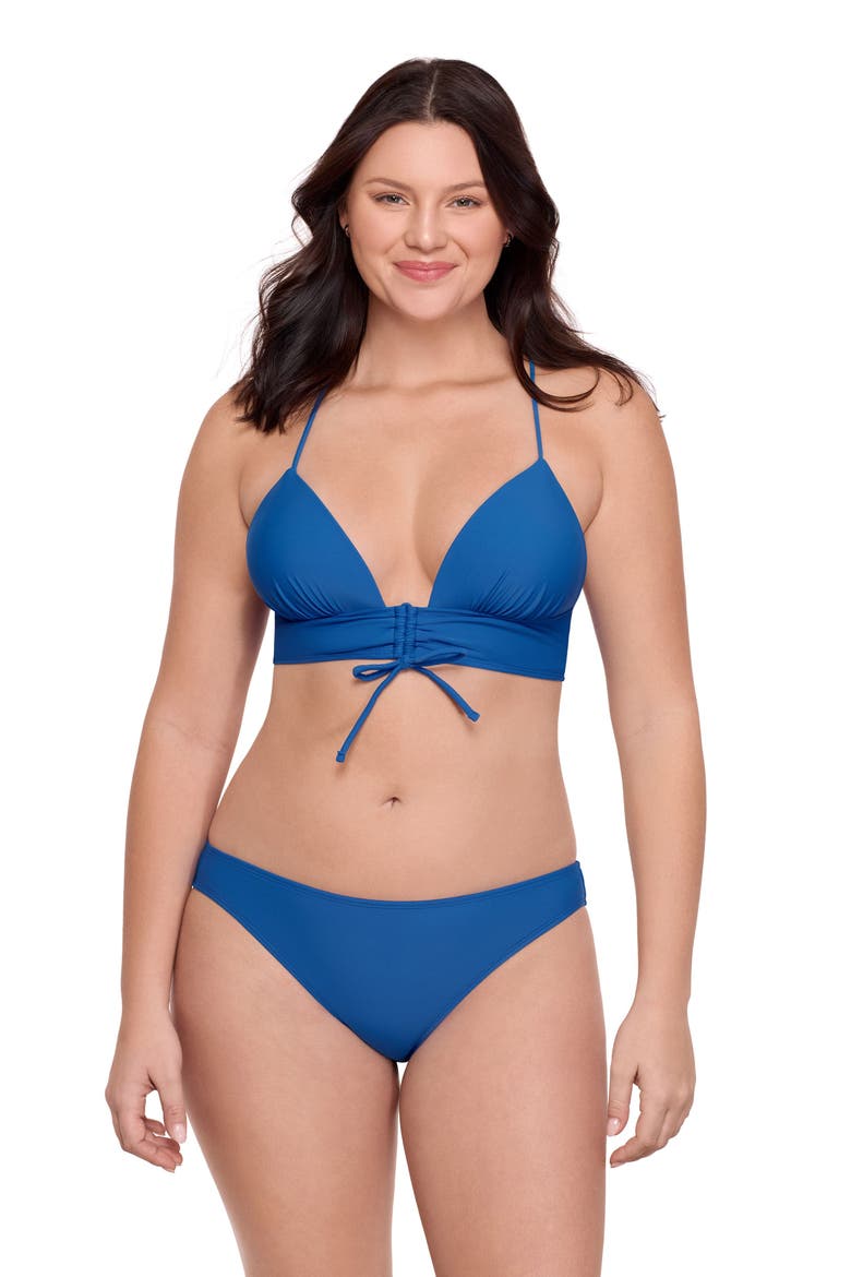 Adjustable Tunnel Front Midkini Set, Main, color, Azure