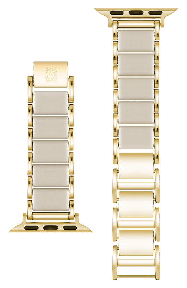 Anne Klein Rubber Link Apple Watch<sup>®</sup> Bracelet Watchband, Main, color,