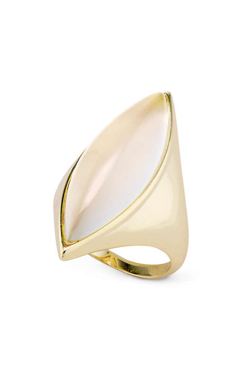 House of Frosted Chalcedony Future Ring, Main, color, Gold