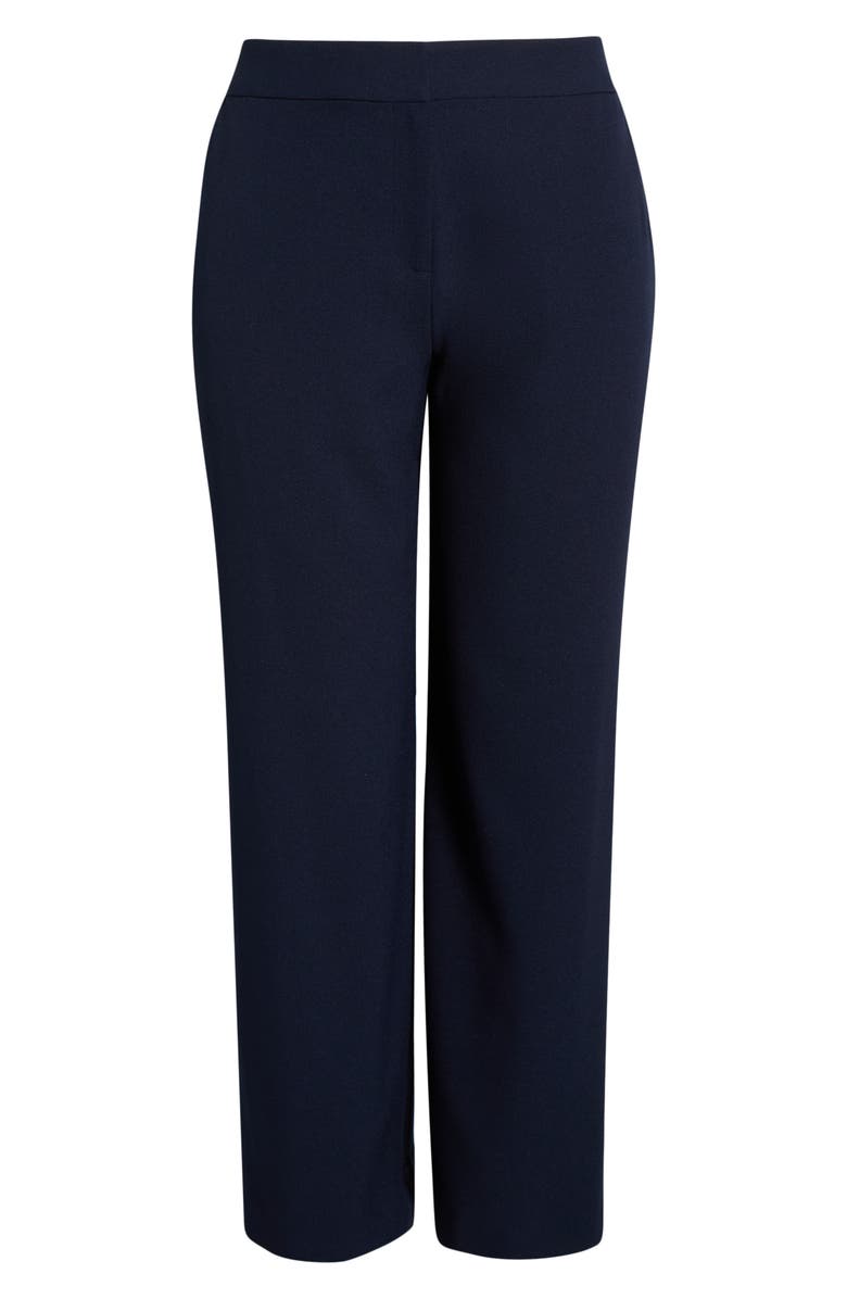 Tahari ASL Stretch Straight Leg Pants, Main, color, Deep Navy