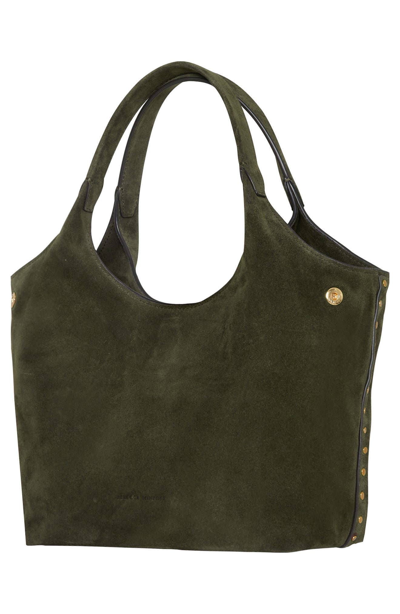 Rebecca Minkoff Darren Suede Carrysome Bag, Alternate, color, Moss
