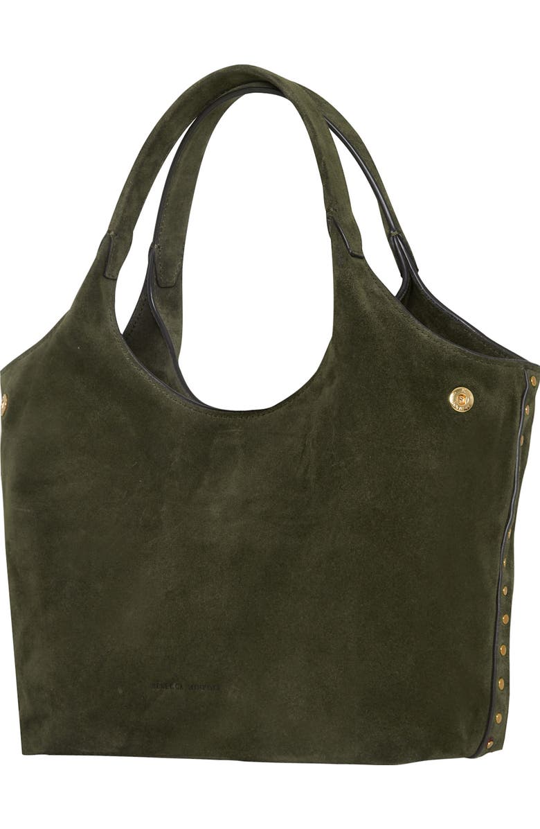 Rebecca Minkoff Darren Suede Carrysome Bag, Alternate, color, Moss