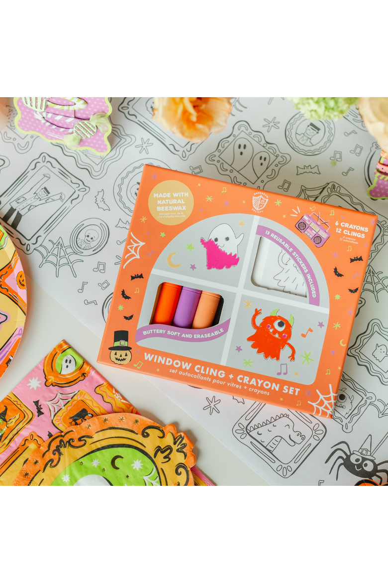 Monster Mash Halloween Window Cling +  Crayon Set, Alternate, color, Assorted Pre-Pack