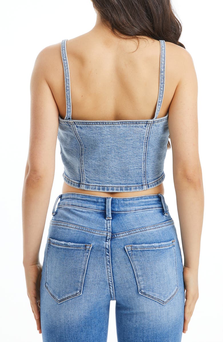 Bayeas Lunna Denim Corset Top, Alternate, color, Wave