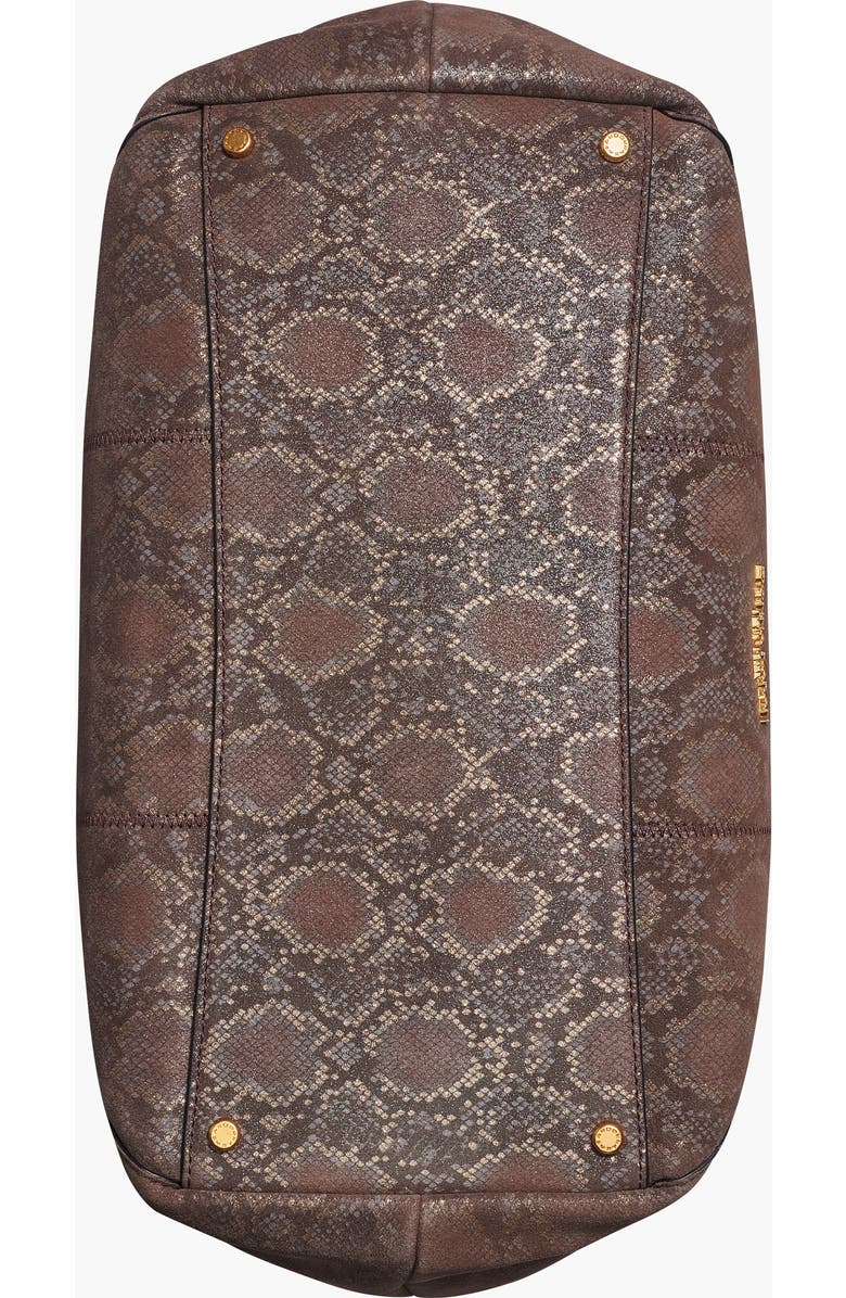 Donna Karan New York Glenwood Python Suede Shoulder, Alternate, color, Brown Multi