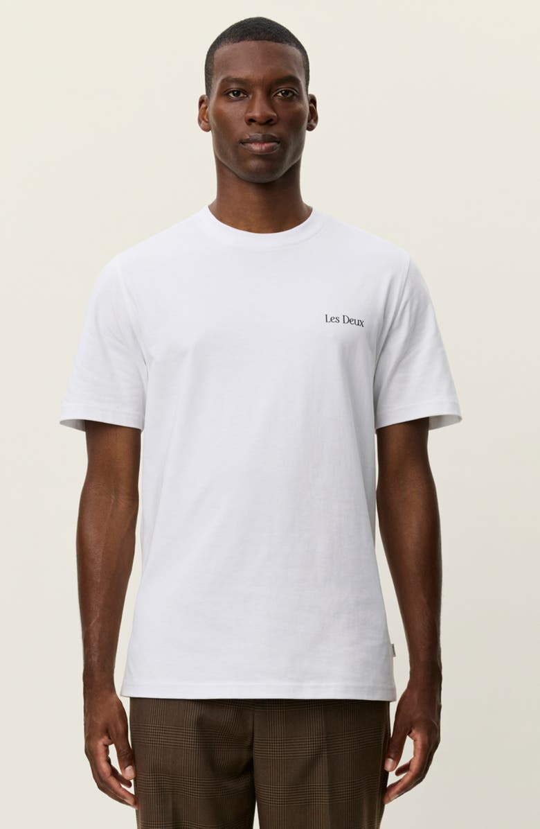 Les Deux Brady Flower Market Organic Cotton Graphic T-Shirt, Alternate, color, White