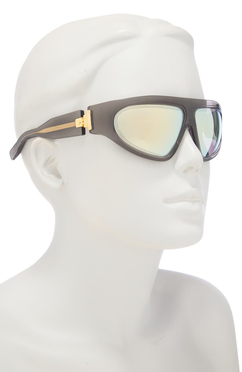 Balmain Novelty 62mm Shield Sunglasses, Alternate, color, Grey Grey Grey