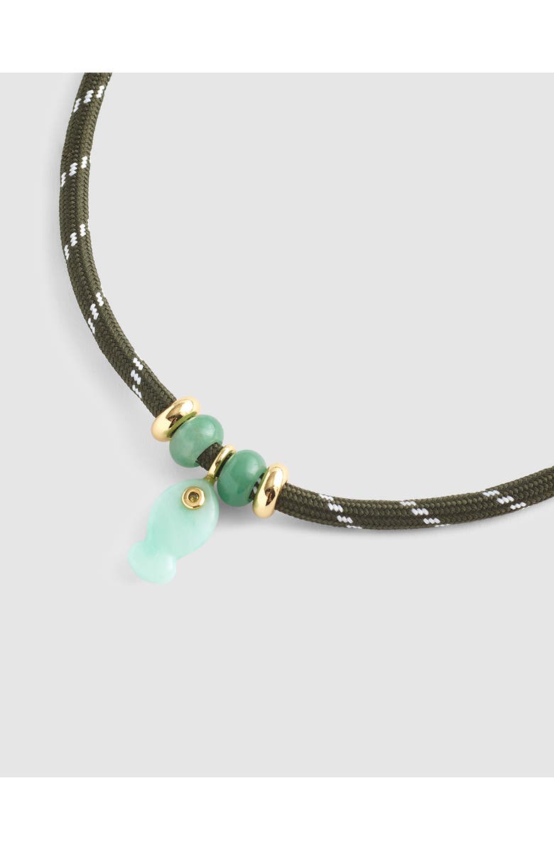 Madewell Paracord Charm Necklace, Alternate, color, Antique Gold