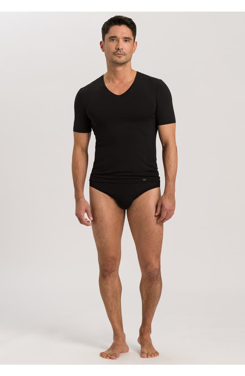 Hanro Natural Function TENCEL(TM) and Cotton Brief, Alternate, color, Deep Black
