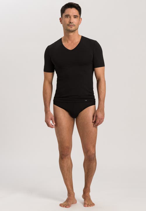 Hanro Natural Function Tencel And Cotton Brief In Deep Black
