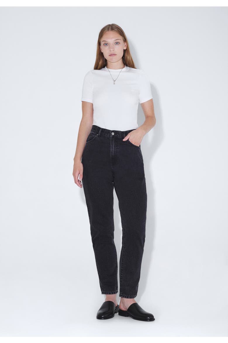 Nora High Cropped Jeans, Alternate, color, Black