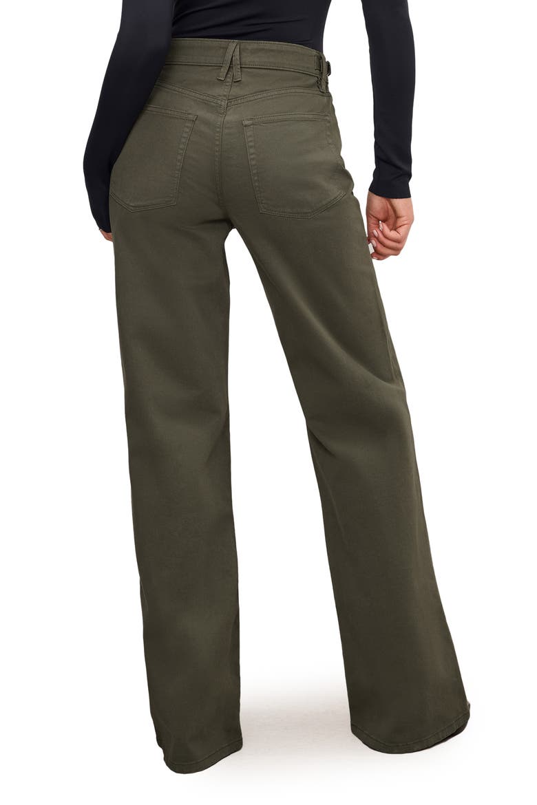 Good Ease Wide Leg Twill Pants, Alternate, color, FATIGUE001