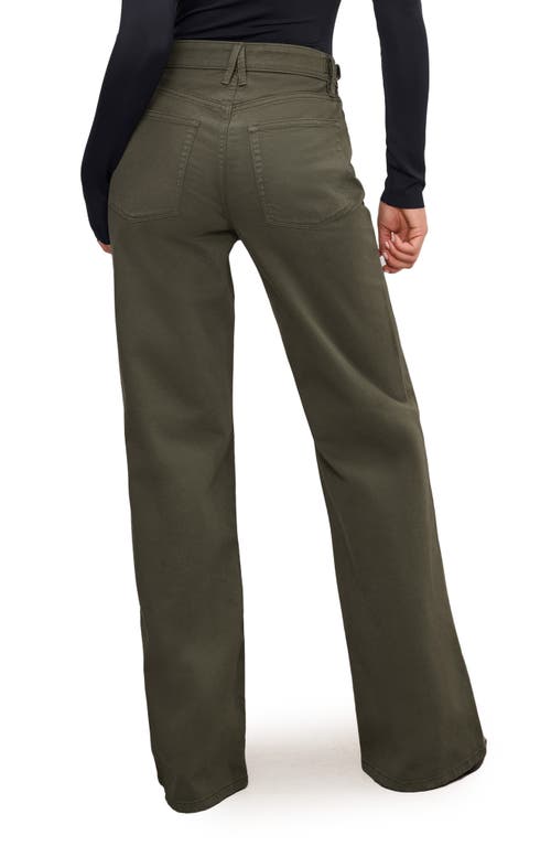 GOOD AMERICAN GOOD AMERICAN GOOD EASE WIDE LEG TWILL PANTS