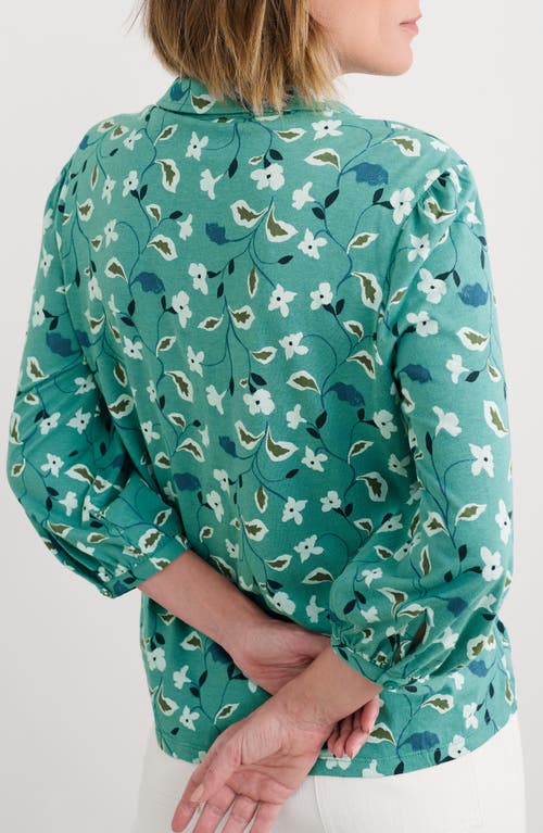 Seasalt Cornwall Embrace Floral Button-up Shirt In Green