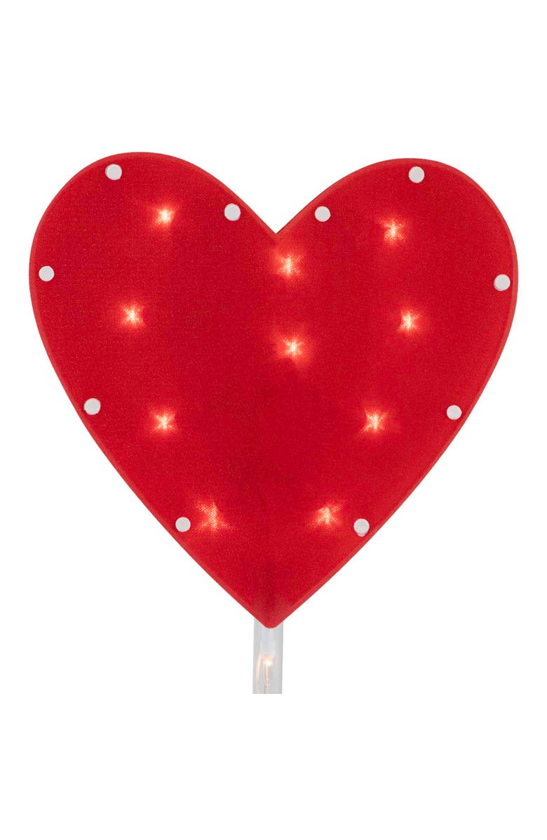 Northlight Lighted Heart Valentine's Day Outdoor Pathway Markers - 28.75" - Set of 4, Alternate, color, Red