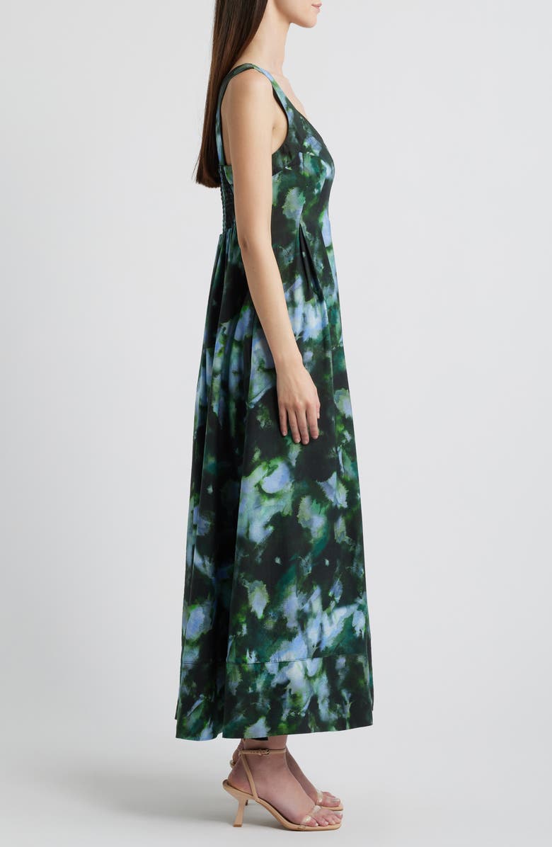 Chelsea28 Pleated Maxi Sundress, Alternate, color, Blue Aura Dye