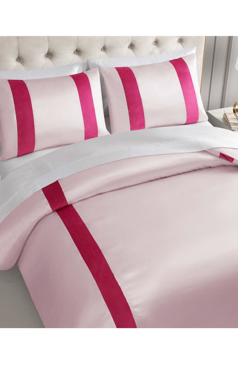 Juicy Couture Velvet Stripe Satin Comforter Set, Alternate, color,