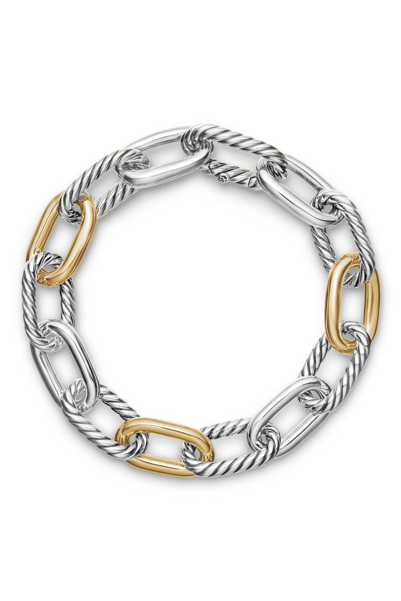 DY Madison® Sterling Silver & 18K Yellow Gold Chain Bracelet, 11mm, Alternate, color, STERLING SILVER WITH 18K GOLD