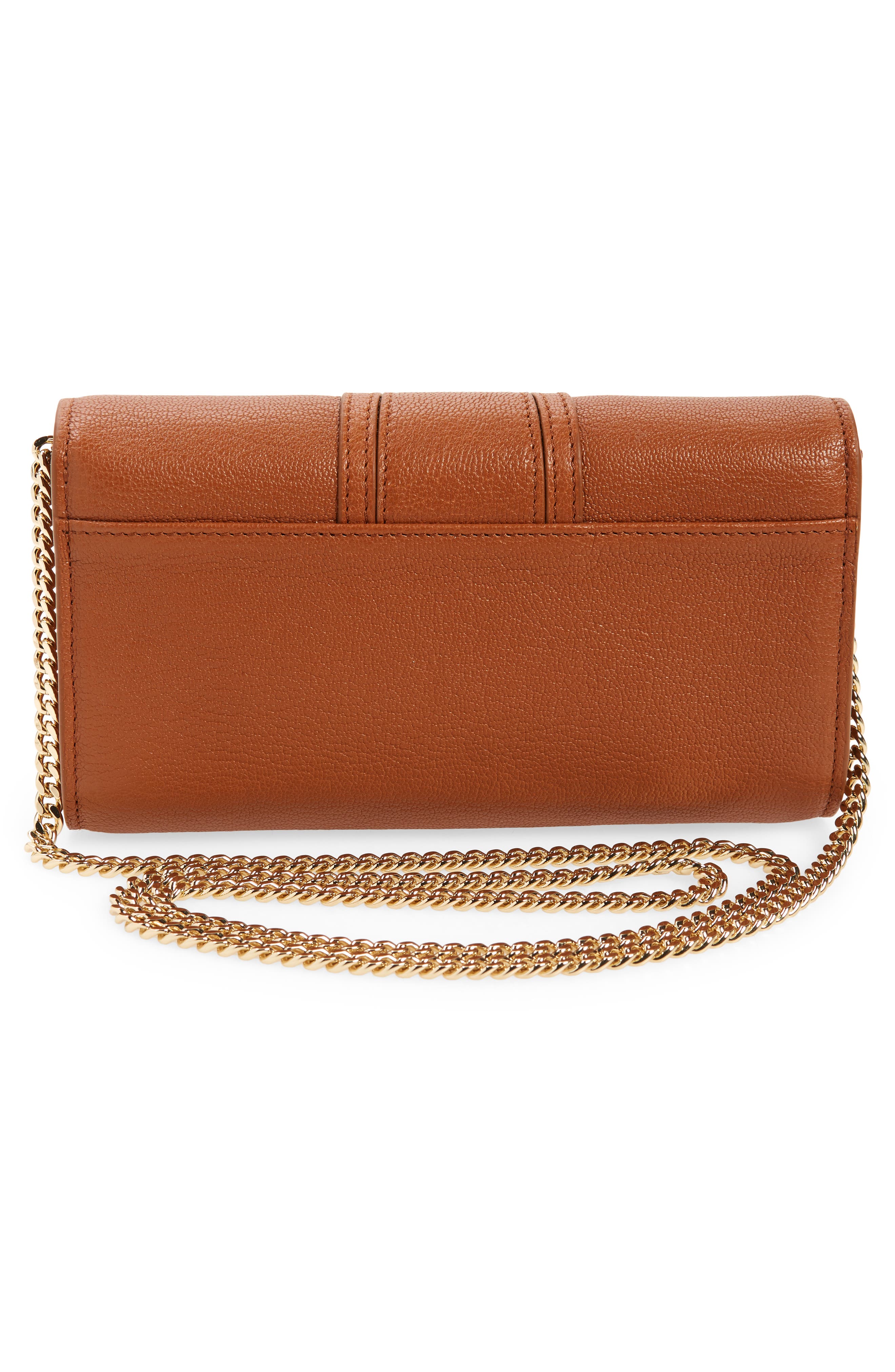 See by Chloé Hana Large Leather Wallet on a Chain, Alternate, color, 