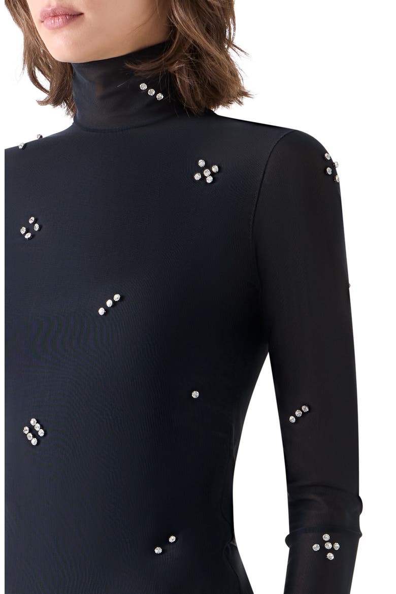 Diamond Dice Mesh Top, Alternate, color, BLACK
