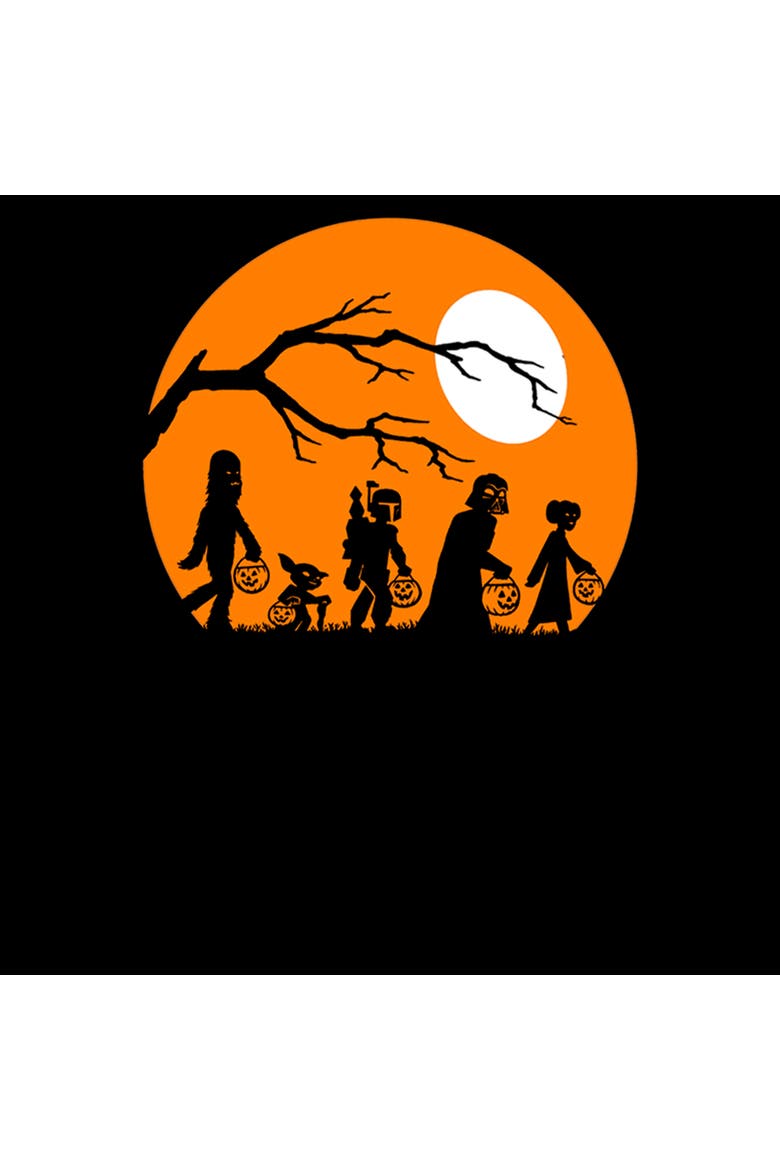Men's Star Wars Halloween Characters Trick or Treat T-Shirt, Alternate, color, Black