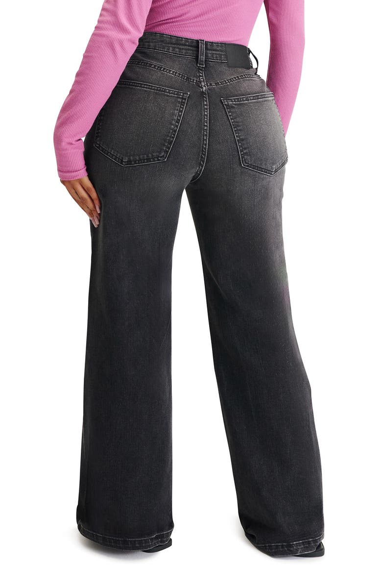 Cotton On Women's Curvy Stretch Wide Jean, Alternate, color, Slate Black