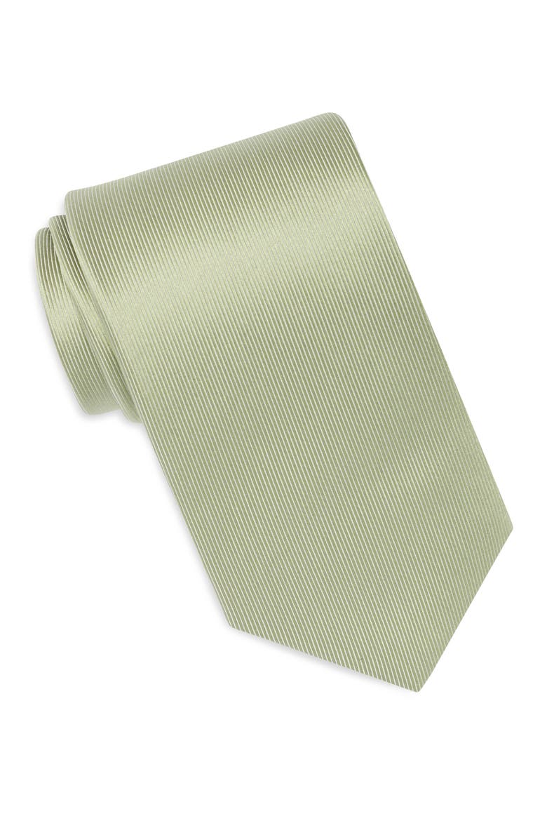 Solid Silk Tie, Main, color, SAGE GREEN